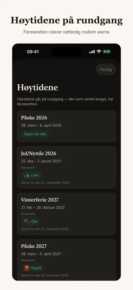 Hyttefred, App Store screenshot 1